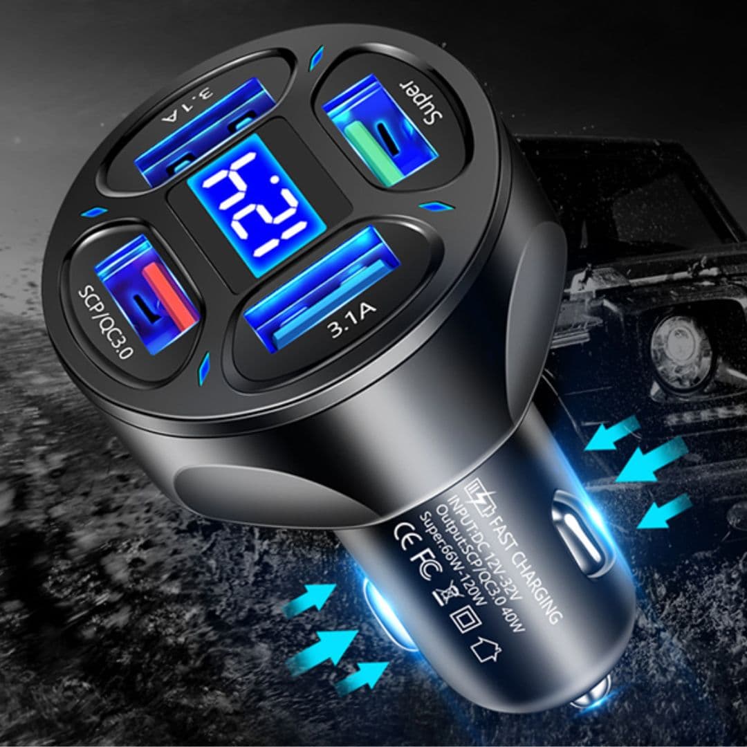 Szybka Ładowarka do samochodu 4 usb